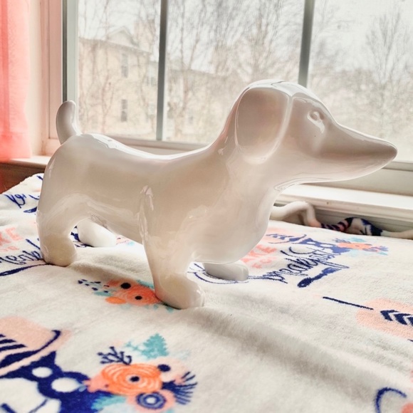 Other - 🐾 Ceramic White Dachshund Dog Home Accent 🐾
